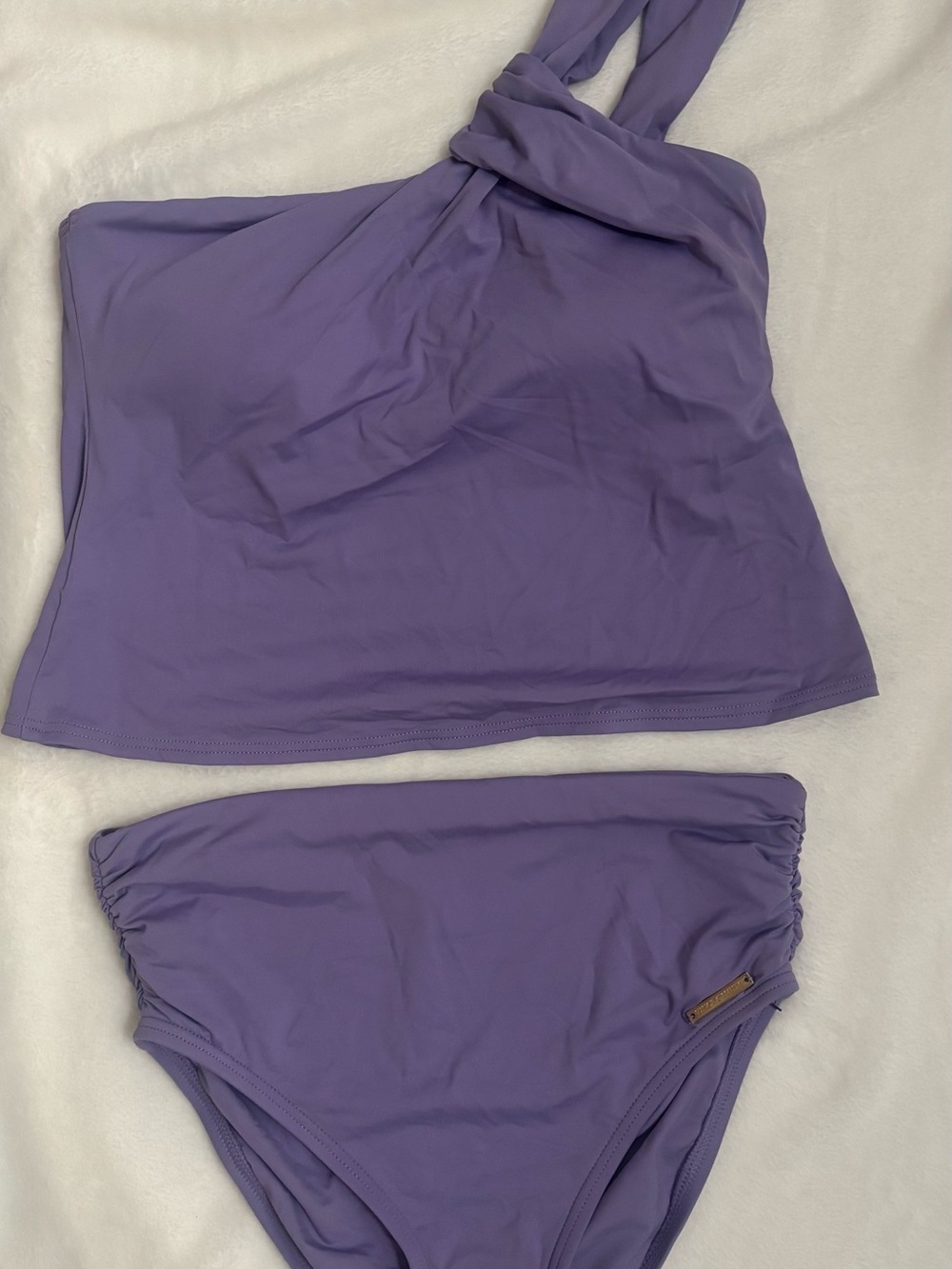🌴🌴🌴Vince Camuto Purple One-Shoulder High-Waist Bikini Set - Picture 2 of 9